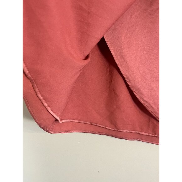 Abercrombie Kid Skirt Pink 15 Wrap Satiny Chic Preppy Classic Retro Boho Hippie - Picture 3 of 7